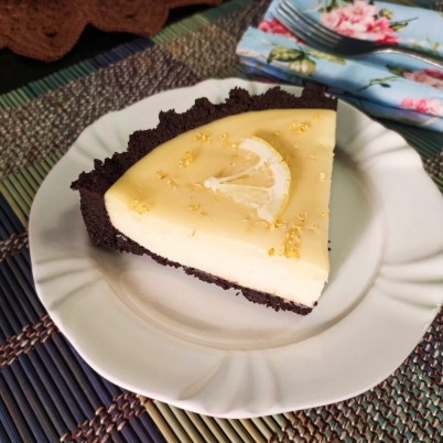 Torta de limão com biscoito