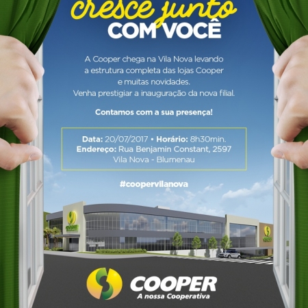 Cooper confirma a data de inaugurao da Filial Vila Nova